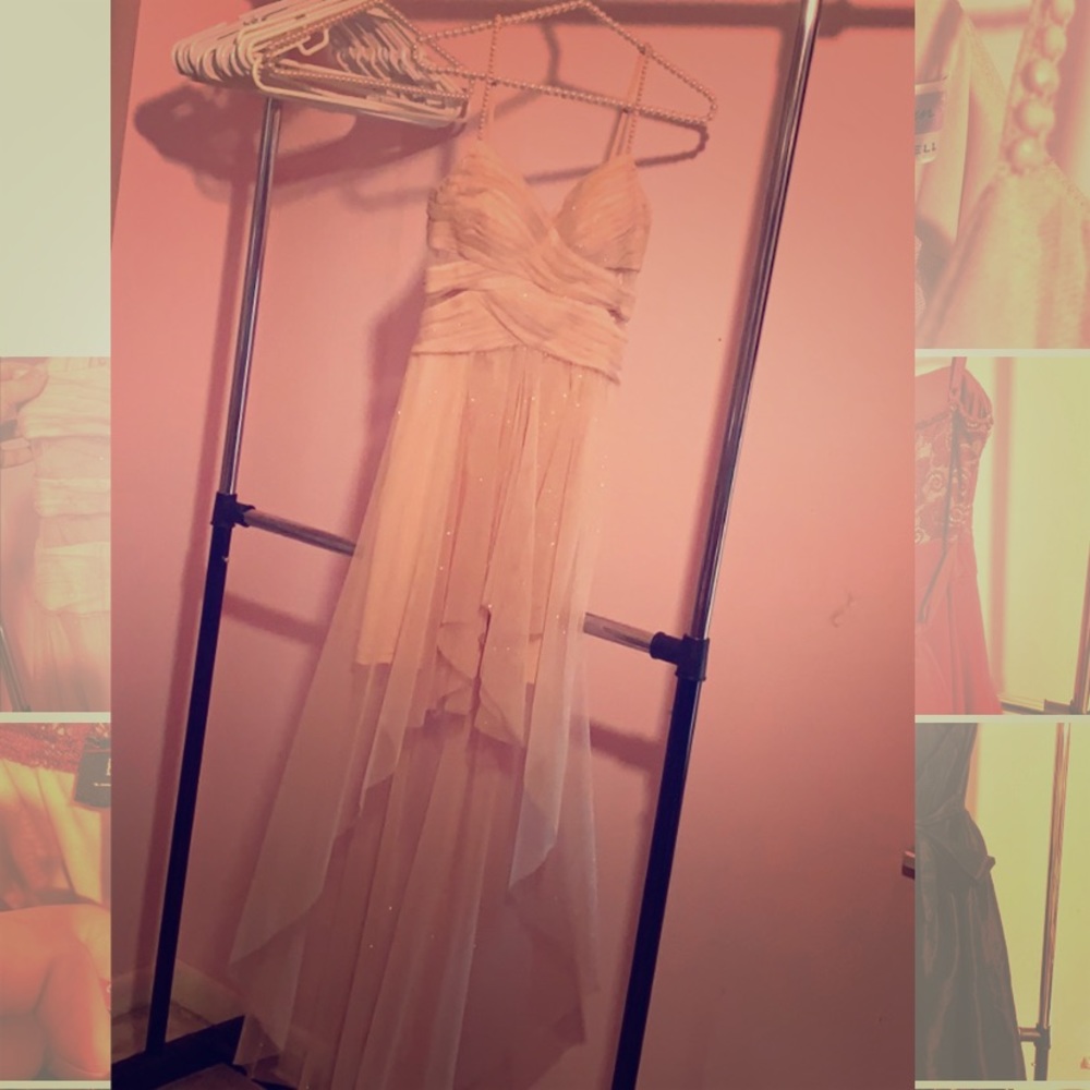 Adrianna Papell/Hailey Logan Pink Pearl Prom Dress